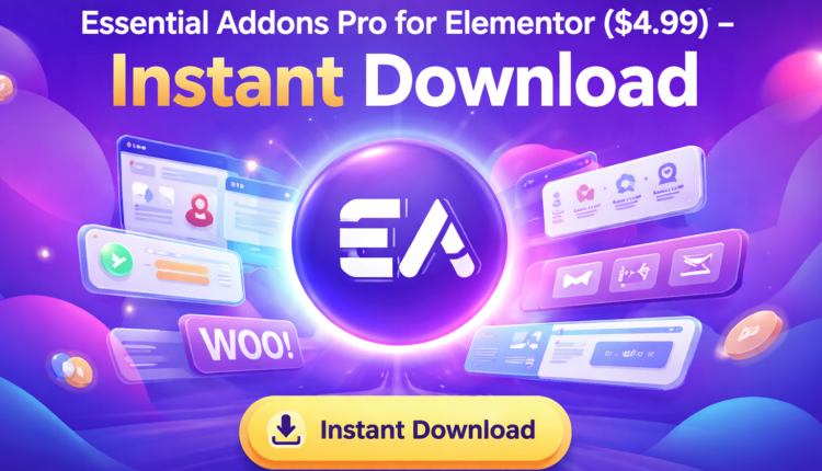 Essential Addons Pro for Elementor at low price $4.99